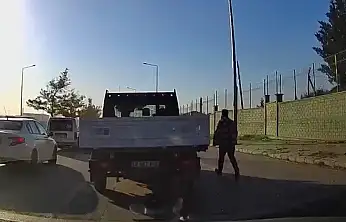 Konya'da trafik magandası kamerada! Faturası ağır oldu