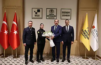 Konya'nın kahramanları Başkan Altay'ı ziyaret etti
