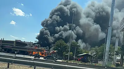 Konya'da korku dolu anlar! Restoran alev alev yandı!