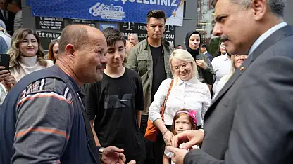Bakan Çiftçi'ye tespih hediye edildi