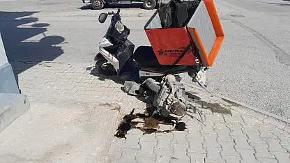 Konya'da otomobil ve motosiklet çarpıştı!
