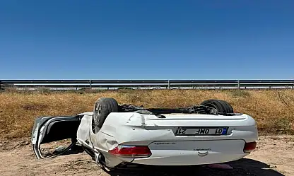 Konya'da otomobil takla attı: Aynı aileden 5 kişi yaralı!