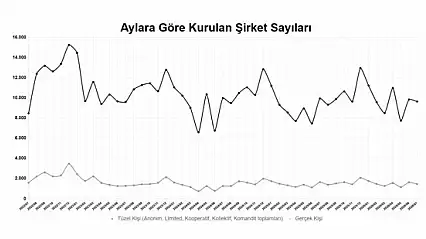 2026'nın ilk 7 ayında kurulan şirket sayısı yüzde 7,4 arttı