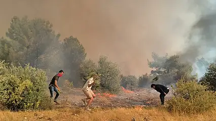 Aksu'daki orman yangınının kontrol altına alma çalışmaları devam ediyor
