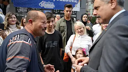 Bakan Çiftçi'ye tespih hediye edildi