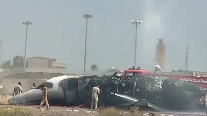 İstanbul'dan kalkan özel jet Libya'da kaza kırıma uğradı! İşte ilk görüntüler