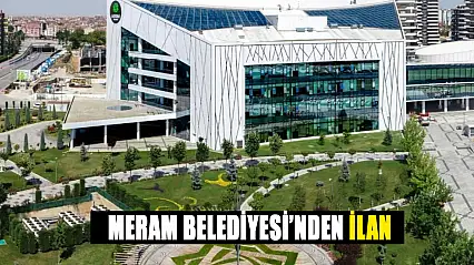 Meram Belediyesi'nden İlan