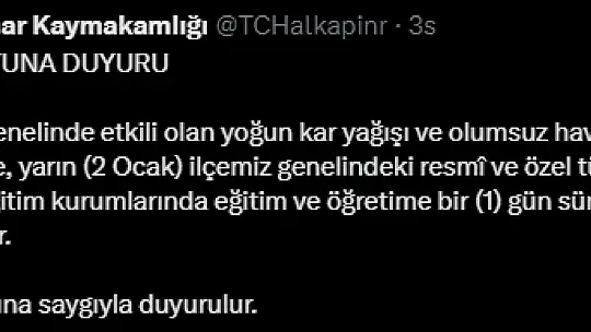 Konya'da okullar peş peşe tatil oluyor! Hangi ilçelere kar tatili geldi?