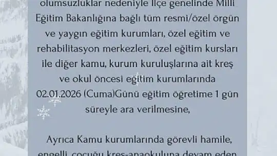 Konya'da okullar peş peşe tatil oluyor! Hangi ilçelere kar tatili geldi?