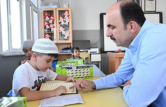 Başkan Altay, Kur'an Kursu'nda öğrencilerle buluştu