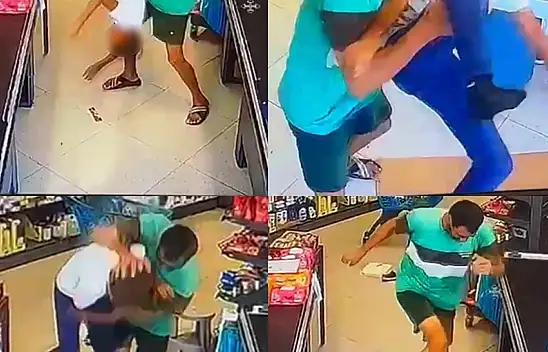 Çocuğu yerden yere vurarak darp etti!