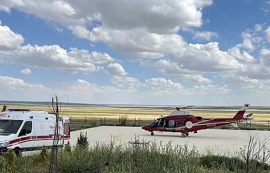 Kalp krizi geçiren hasta ambulans helikopter ile Konya'ya sevk edildi