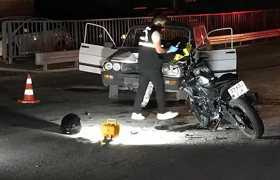 Konya'da korkutan kaza! Motosikletin sürücüsü ağır yaralandı