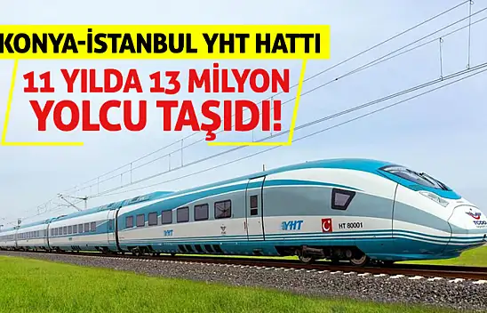 Konya-İstanbul YHT Hattı 11 Yılda 13 Milyon Yolcu Taşıdı!