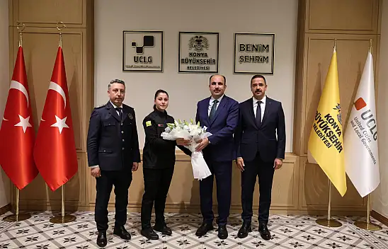 Konya'nın kahramanları Başkan Altay'ı ziyaret etti