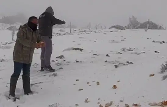 Konya'nın o ilçesinde kar 15 santimi buldu!
