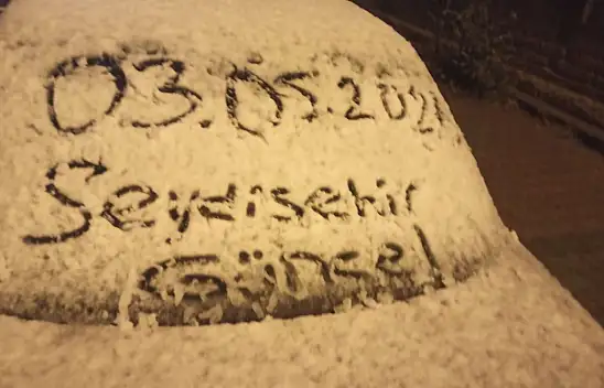 Konya'ya Mayıs ayında kar sürprizi