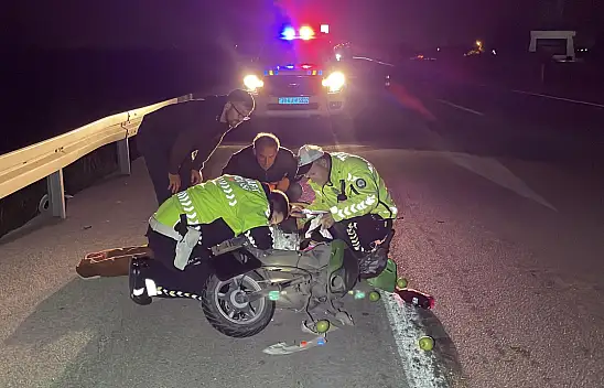 Konya yolunda elektrikli bisiklet yayaya çarptı! 2 yaralı