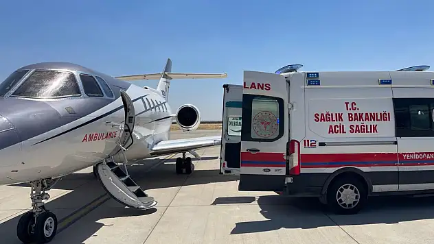  14 günlük Avşin bebek ambulans uçakla Mardin'den Konya'ya sevk edildi!