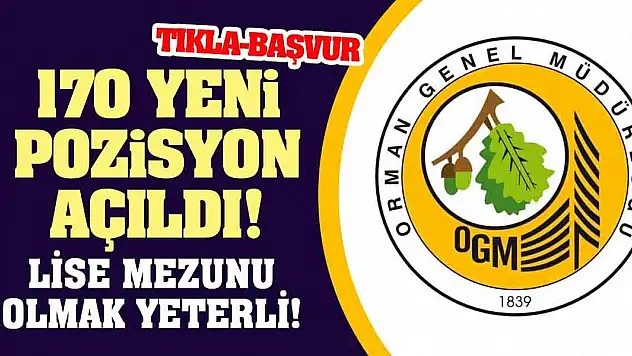 170 yeni pozisyon açıldı! Lise mezunu olmak yeterli!