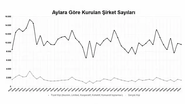 2026'nın ilk 7 ayında kurulan şirket sayısı yüzde 7,4 arttı