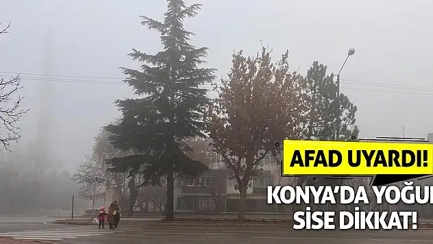 AFAD Uyardı! Konya'da Yoğun Sise Dikkat!