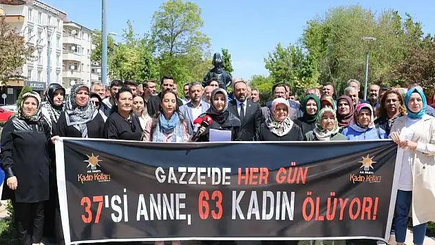 AK Parti Kadın Kolları, 81 ilde İsrail'i protesto etti