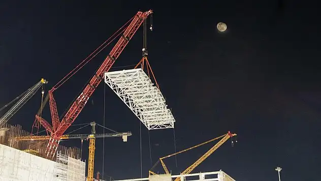 Akkuyu NGS'nin türbin binası çatısının montajı tamamlandı