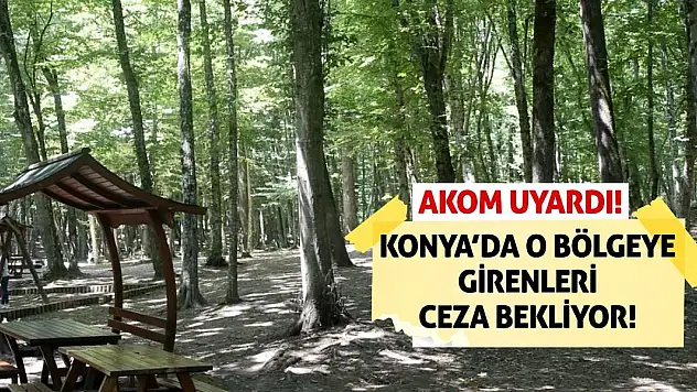 AKOM Uyardı! Konya'da O Bölgeye Girenleri Ceza Bekliyor!