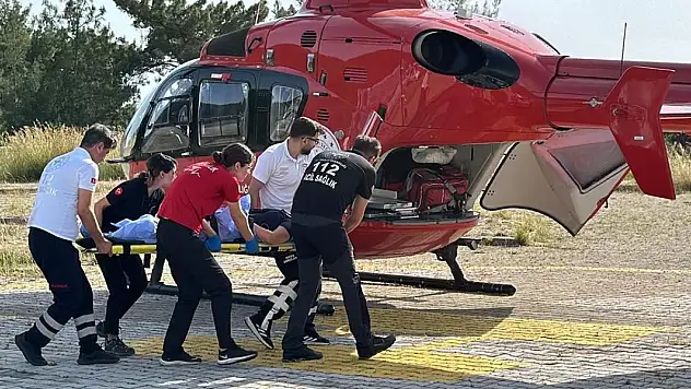 Alanya'da ambulans helikopter 14 yaşındaki kız için havalandı
