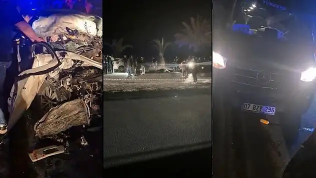 Alanya'da minibüs ile otomobil çarpıştı, 2 kişi öldü, 7 kişi yaralandı