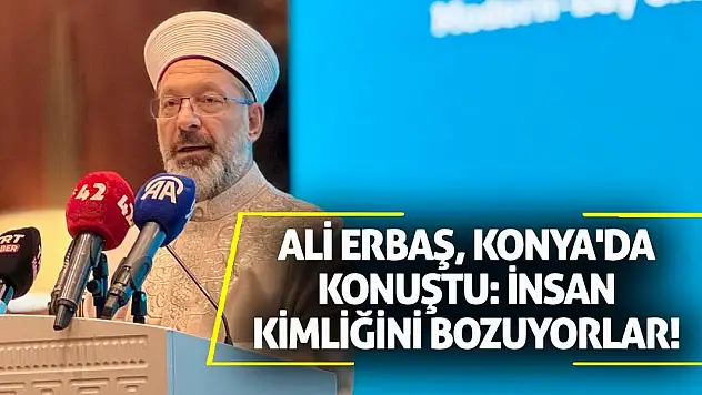 Ali Erbaş, Konya'da konuştu: İnsan kimliğini bozuyorlar!