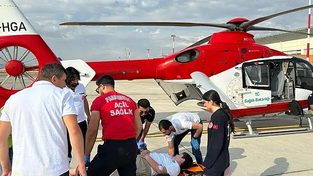 Ambulans helikopter 12 yaşındaki hasta için havalandı