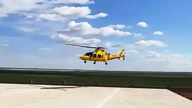 Ambulans helikopter yeni doğan bebek için kalktı!