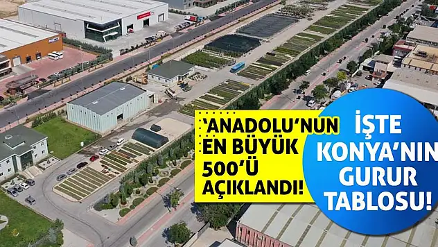Anadolu'nun En Büyük 500'ü Açıklandı! İşte Konya'nın Gurur Tablosu!