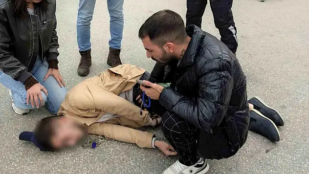 Aniden yere yığılan şeker hastası genç korkuttu