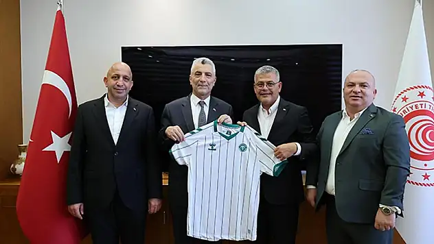 Ankara'da Konyaspor zirvesi! Atiker ve heyetinden Bakan Bolat'a Ziyaret