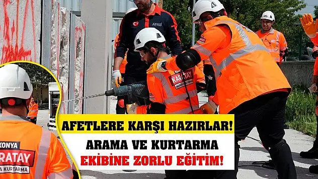 Arama ve kurtarma ekibine zorlu eğitim! Afetlere karşı hazırlar!