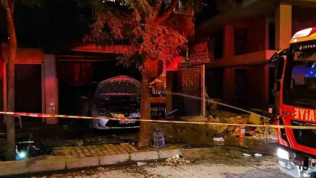 Bahçelievler'de oto tamircide korkutan yangın