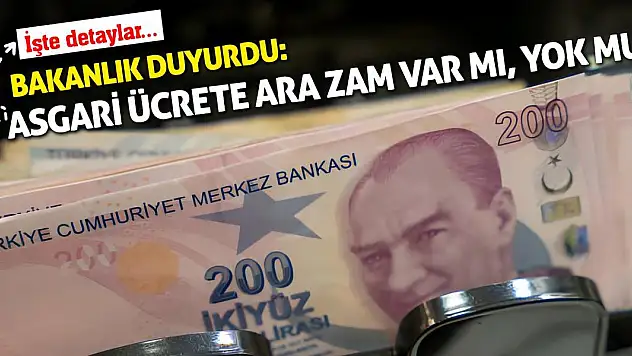 Bakanlık Duyurdu: Asgari Ücrete Ara Zam Var Mı, Yok Mu?