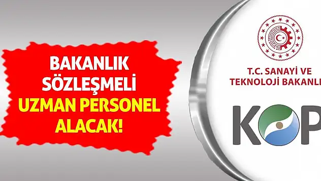 Bakanlık Sözleşmeli Uzman Personel Alacak!
