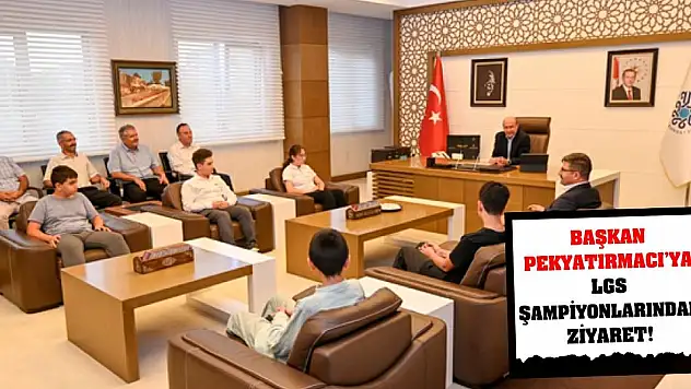 Başkan Pekyatırmacı'ya LGS Şampiyonlarından Ziyaret!