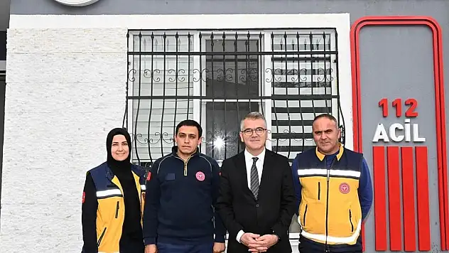 Başkan Ustaoğlu, 112 Acil Sağlık Hizmetleri personelini ziyaret etti