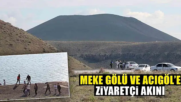 Bayram tatilinde Meke Gölü ve Acıgöl'e ziyaretçi akını