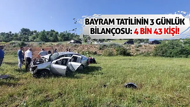 Bayram Tatilinin 3 Günlük Bilançosu: 4 Bin 43 Kişi...