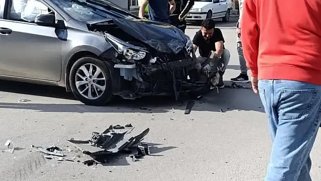 Beyşehir'de kaza anı kamerada