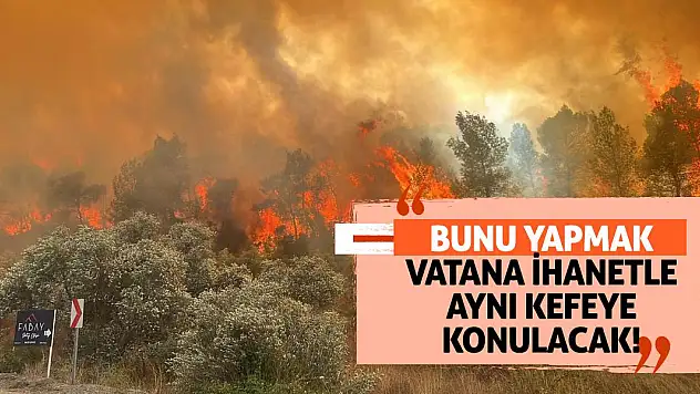 Bunu yapmak vatana ihanetle aynı kefeye konulacak!
