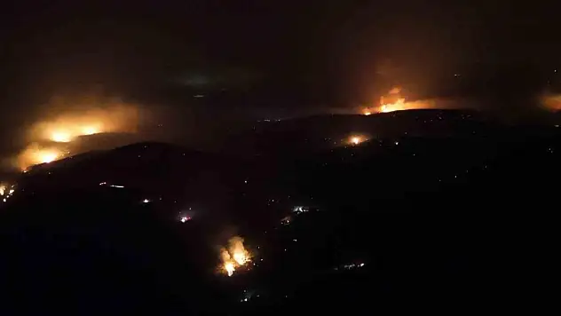Bursa'daki yangında alevler etkisini kaybetti...Son durum havadan görüntülendi