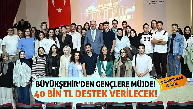 Büyükşehir'den Gençlere Müjde! 40 Bin TL Destek Verilecek!