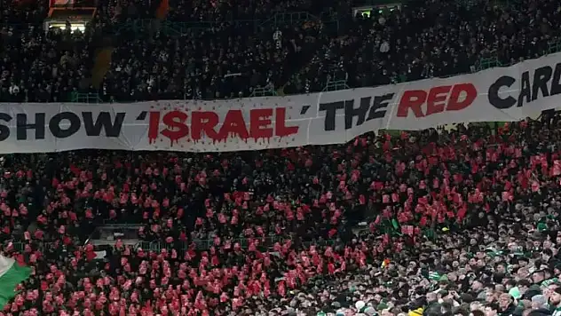 Celtic taraftarlarından İsrail'e 'kırmızı kart'
